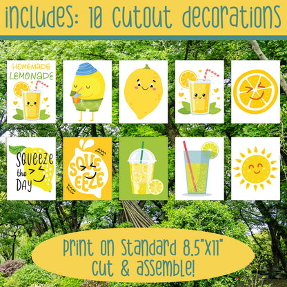 Lemonade Stand Dramatic Play Bundle, Printable Summer Learning Center, Editable Price Lists, Banners and Classroom Decor