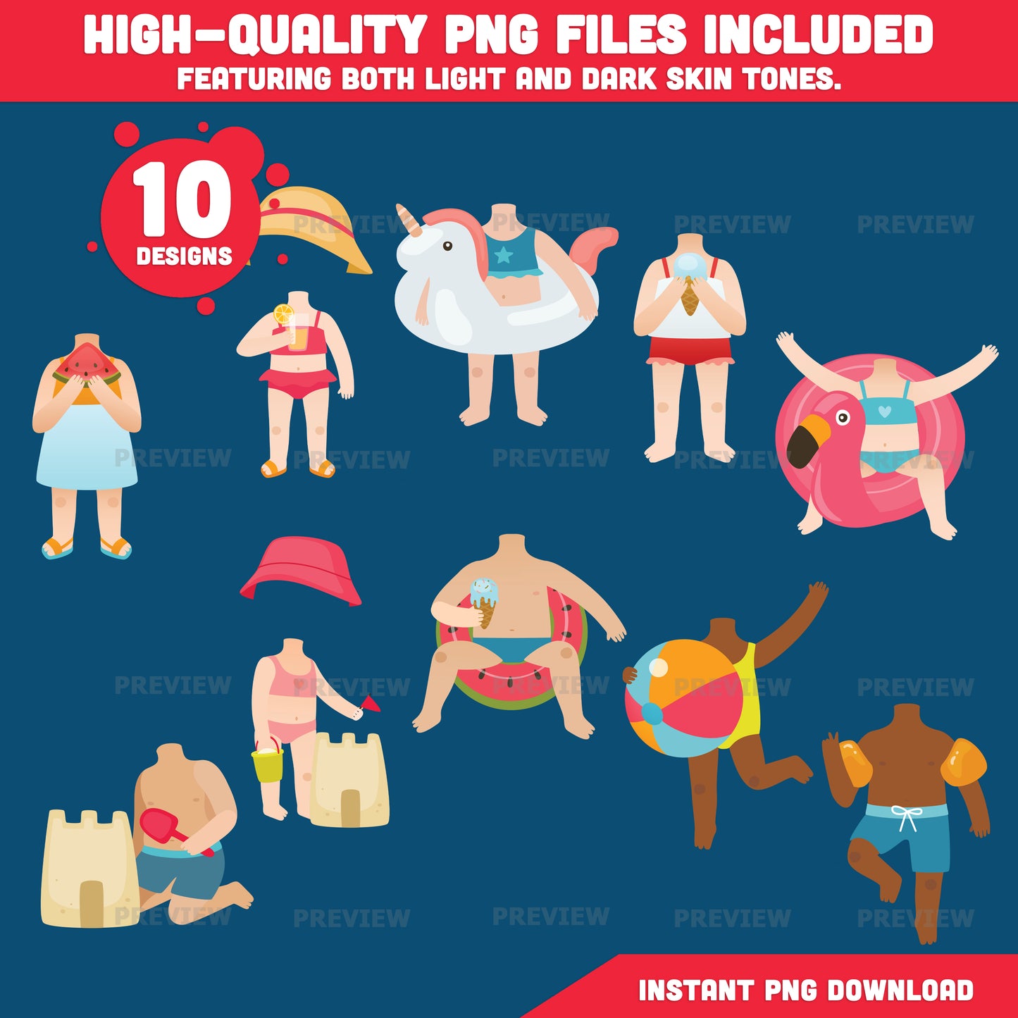 Add Your Own Face Beach Craft for Kids, Beach Day Photo Insert, Kids Playing on the Beach Photo Templates, Summer Activity, Coloring Version Included