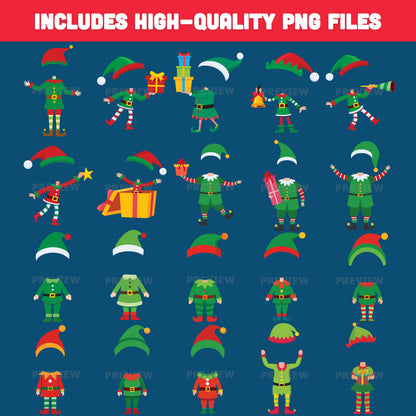 Insert Your Face Elf Templates – Add Your Own Face Christmas Project, 20 Designs Light + Dark Skin Tone, Classroom & Home PDF + PNG Craft Set for Kids