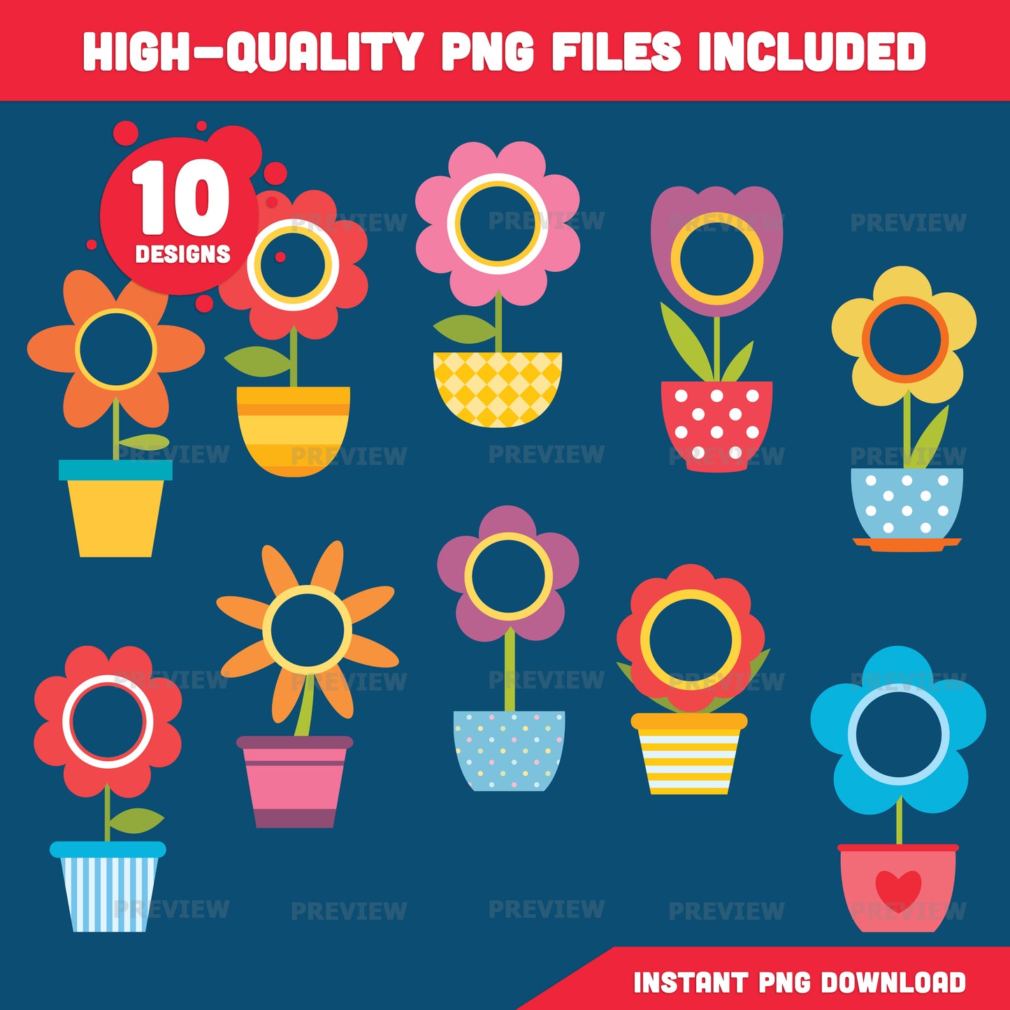 Spring Flower Add Your Face Craft, Printable Flower Body Templates, Photo Insert Craft Activity, 10 Designs, Coloring Version Included, Spring Bulletin Board