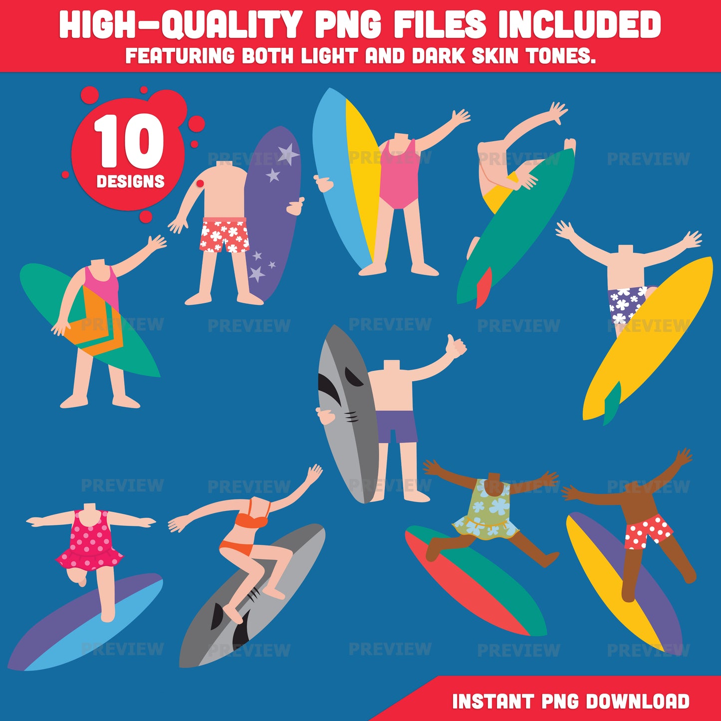 Add Your Own Face Surfer Craft for Kids, Surfer Body Templates, Summer Cut and Paste Activity, Surfing Photo Craft, Bulletin Board Display, Coloring Included