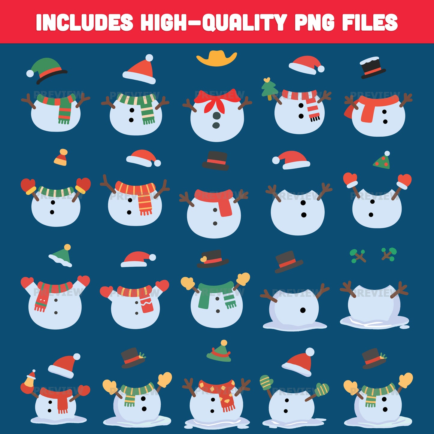 Snowman Face Insert – Add Your Face Snowman Crafts, 20 Printable Designs, High-Resolution PDF + PNG Files for Winter Projects, Christmas Activities, and School Displays