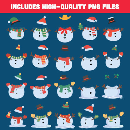 Snowman Face Insert – Add Your Face Snowman Crafts, 20 Printable Designs, High-Resolution PDF + PNG Files for Winter Projects, Christmas Activities, and School Displays