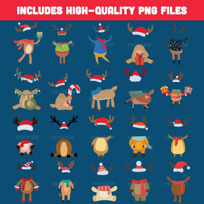 Add Your Photo Reindeer Crafts – Winter Add-Your-Face Templates, 20 High-Resolution PDF + PNG Designs for Classroom Crafts, Home Projects, Early Finishers, and Seasonal Activities