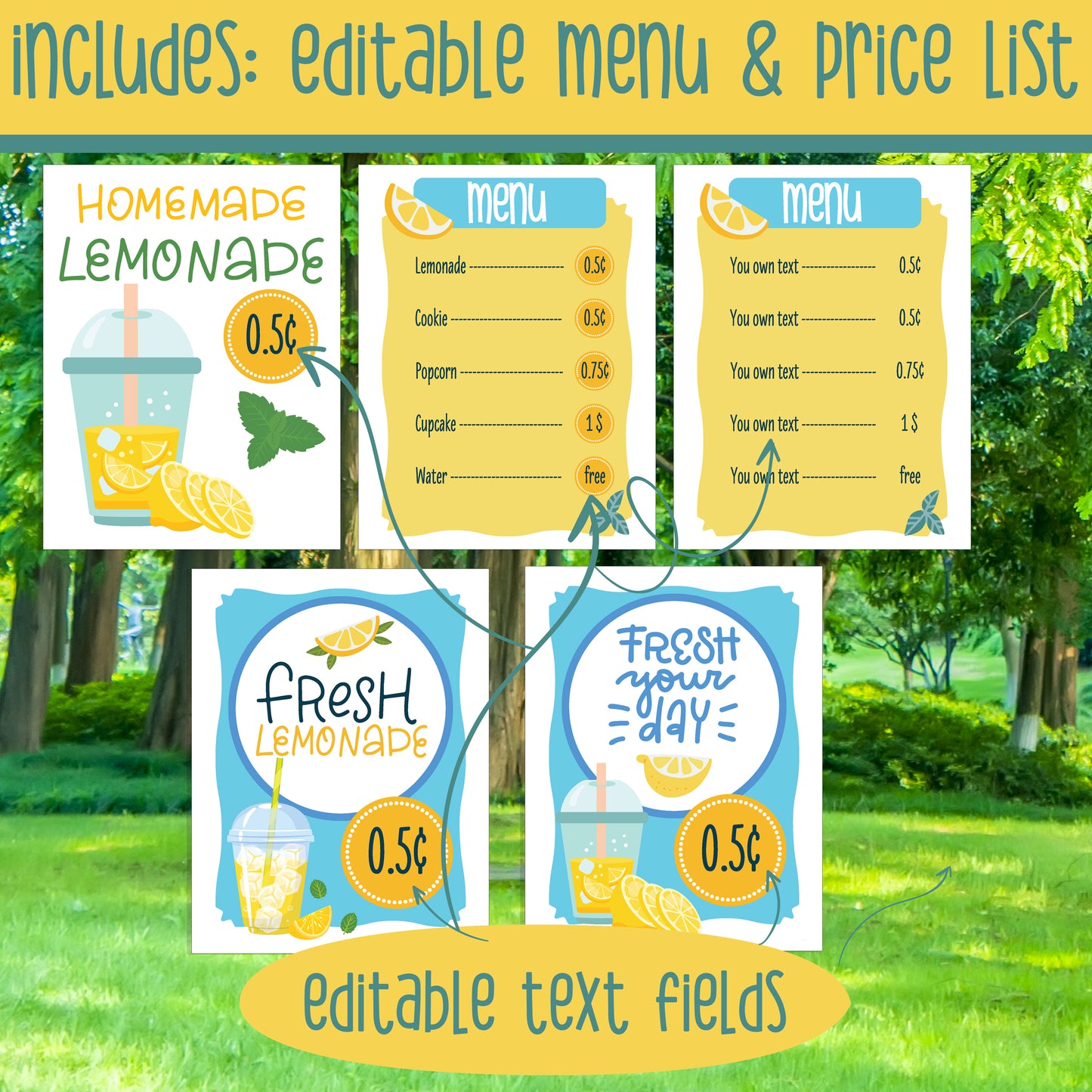 Lemonade Stand Dramatic Play & Business Project, Pretend Play Entrepreneurship Bundle, Summer Classroom Activity