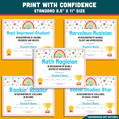 End of Year Awards Funny, Editable Certificates, 26 Printable Classroom Honors, Student Recognition Set, Lighthearted Celebration Resource