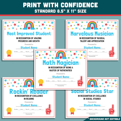 Preschool End of the Year Awards, Editable Recognition Certificates, 26 Printable Student Honors, Low Prep Classroom Celebration Materials