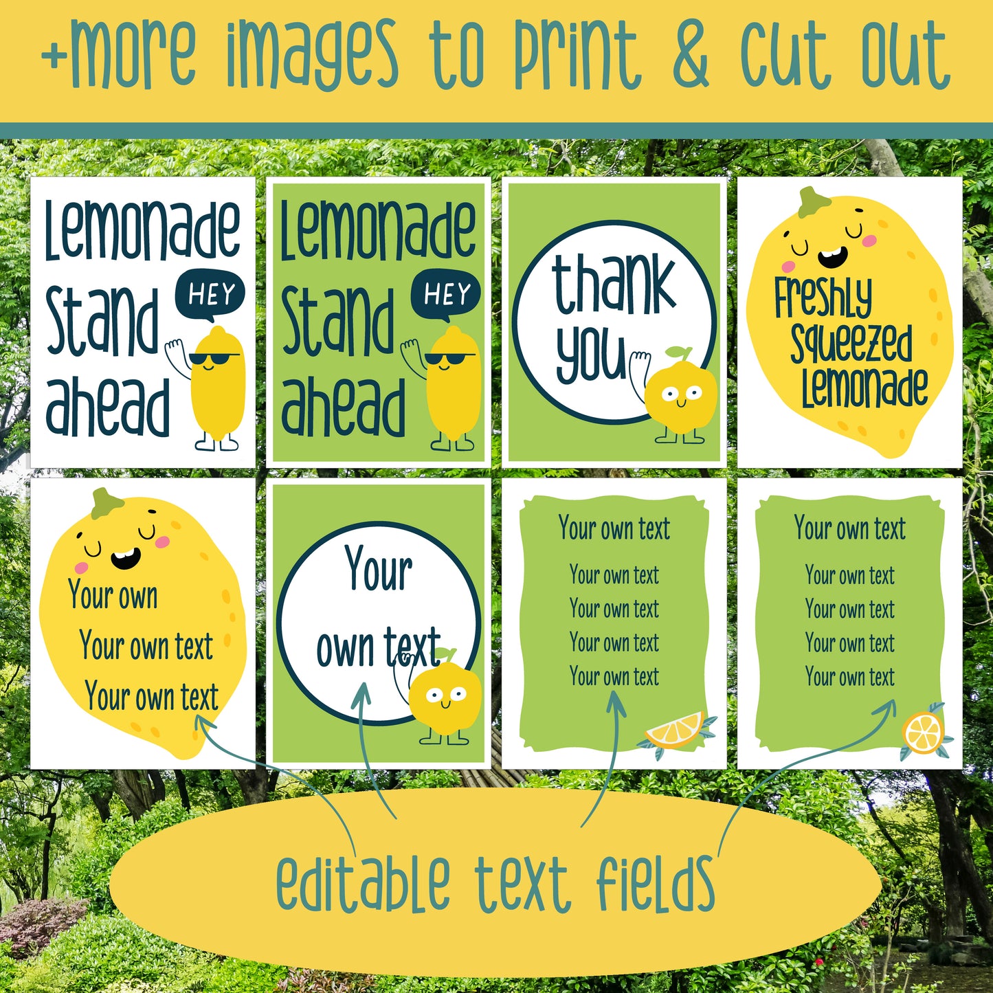 Lemonade Stand Dramatic Play Bundle, Printable Summer Learning Center, Editable Price Lists, Banners and Classroom Decor