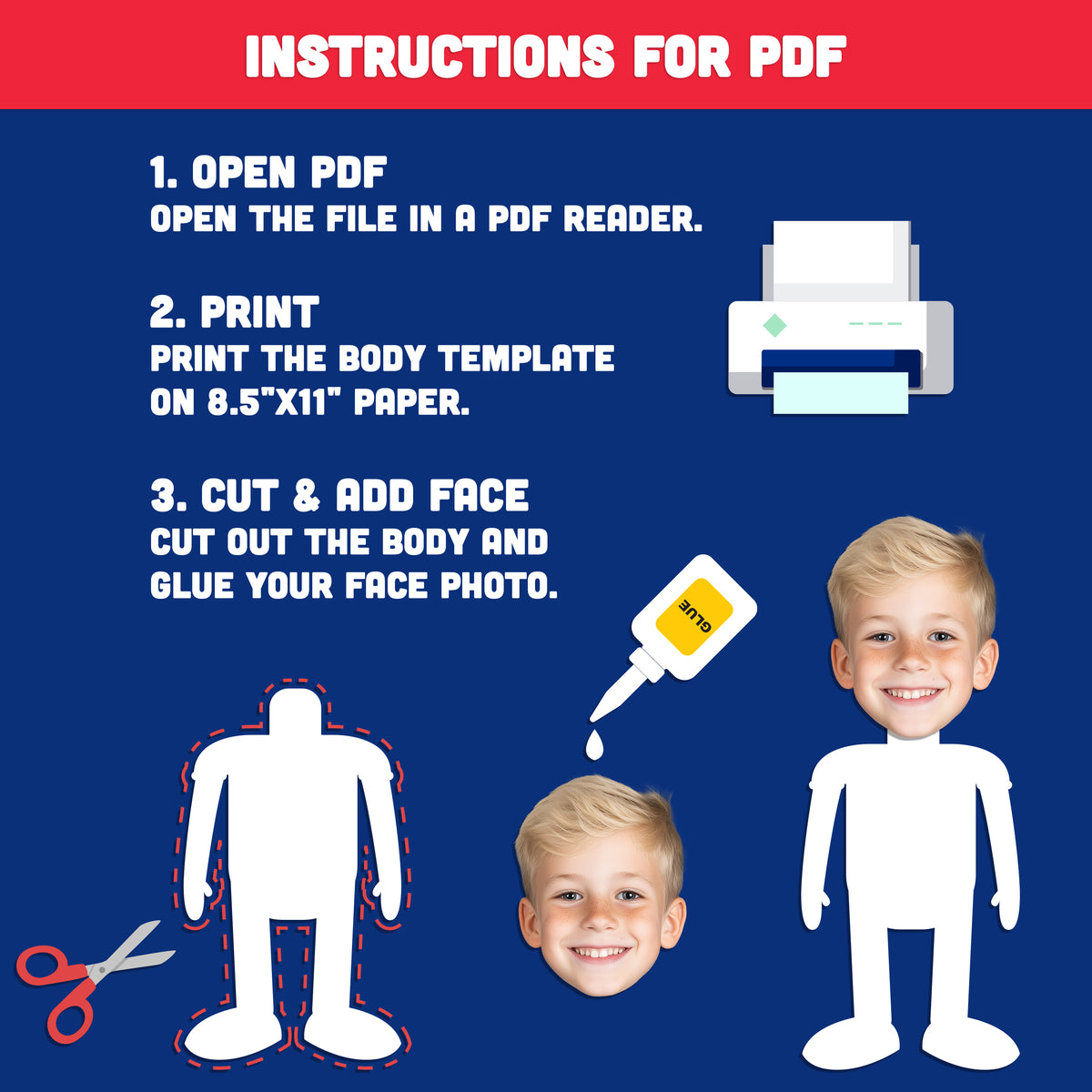 Scarecrow Body Templates, Autumn Add Your Own Face Craft, PDF + PNG Files, Coloring Version Included, Fall Classroom Activity, 10 Unique Designs