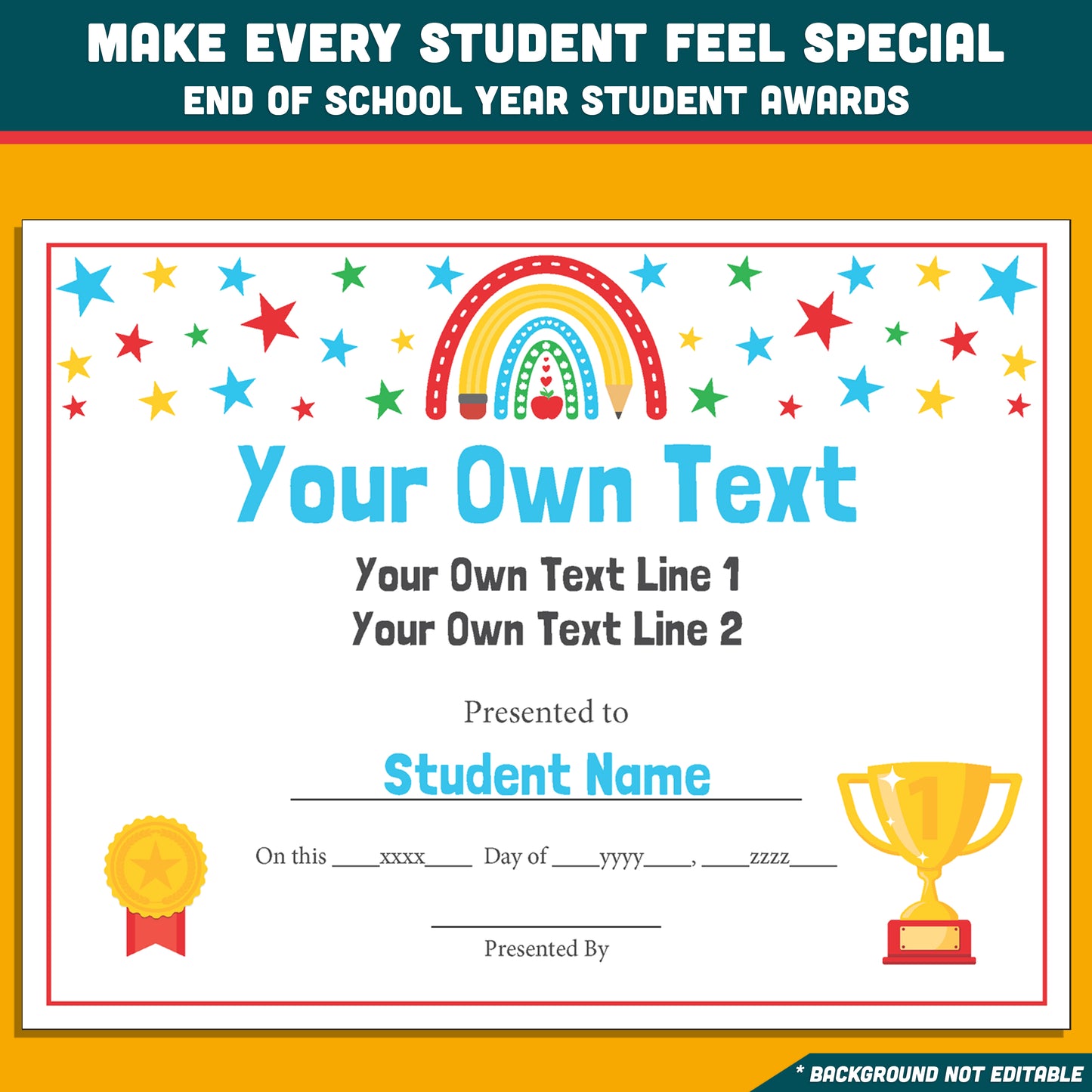 End of Year Awards Funny, Editable Certificates, 26 Printable Classroom Honors, Student Recognition Set, Lighthearted Celebration Resource