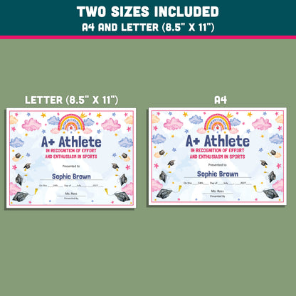 Editable Middle School End-of-Year Class Awards, Printable Student Appreciation Templates, 26 Recognition Designs