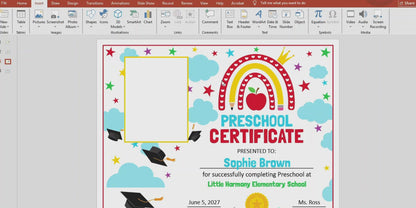 Editable Awards and Certificates, Graduation Set for Preschool & Beyond, Any Grade Diploma or Certificate Template, With and Without Photo, PDF PowerPoint