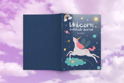 Unicorn Gratitude Journal for Kids/Girls. Printable PDF in A4, A5, US Trade, US Letter Sizes. 128 Pages, Each page Not the same