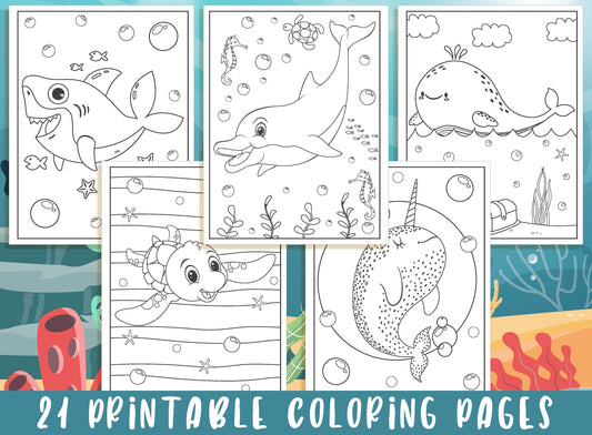 Under The Sea Coloring Pages - 21 Printable Under The Sea Coloring Pages for Kids, Boys, Girls, Teens, Under The Sea Birthday Party Activity