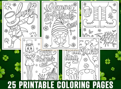 St. Patrick's Day Coloring Pages, 25 Printable St. Patrick's Day Coloring Pages for Kids, Boys, Girls, Teens, Patrick's Day Party Activity