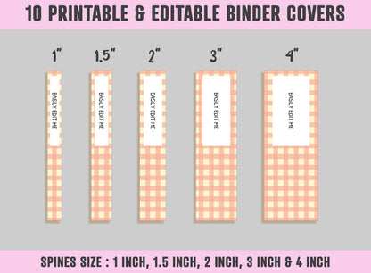 Planner Cover Printable, 10 Printable & Editable Binder Covers+Spines, Planner Cover Template, Teacher/School Binder, Binder Inserts, PDF