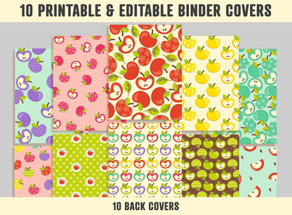 Editable Binder Covers, 10 Printable & Editable Binder Covers+Spines Binder Inserts Planner Cover Teacher/School Binder Cover, Folder Covers