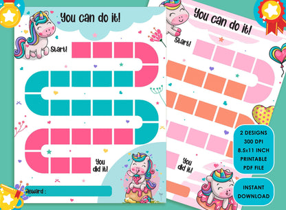 Printable Cute Magical Unicorn Reward Chart, Behavior Chart, Girl Chore Chart, Chore Chart for Kids, Responsibility Chart/Cute Sticker Chart
