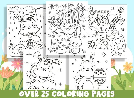 Easter Bunny Coloring Pages, 25 Printable Cute and Adorable Easter Bunny Coloring Sheets that the Kids Will Love