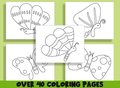 40 Printable Coloring Pages for Kids, Toddlers, Preschoolers, Kindergarten, Homeschool, Elementary School Children to Print and Color
