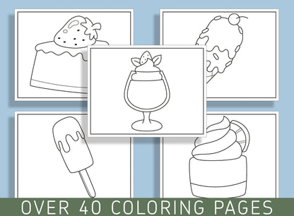 Make Learning Fun with 40 Printable Food Coloring Pages - Perfect for Preschool and Kindergarten Curriculum - PDF File, Instant Download