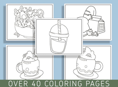 Make Learning Fun with 40 Printable Food Coloring Pages - Perfect for Preschool and Kindergarten Curriculum - PDF File, Instant Download