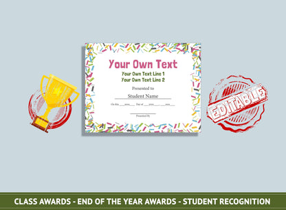 Editable Fun Awards for Students at the end of the Year, Classroom Awards, Student Recognition, PDF File, Instant Download
