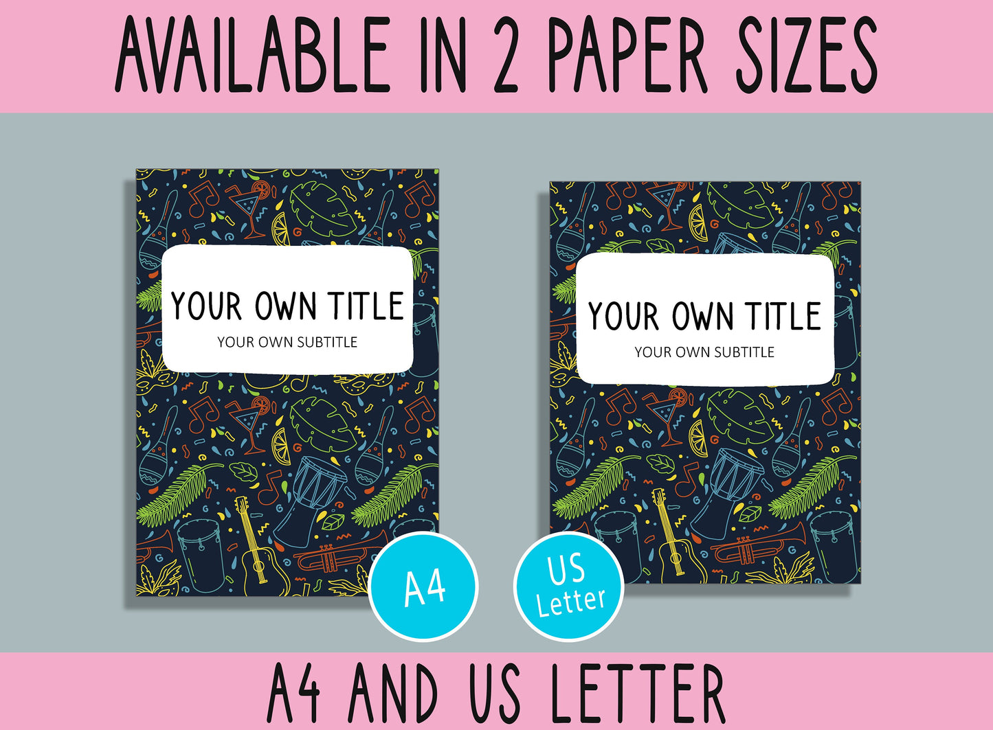 10 Editable 90s Pattern Binder Covers, Includes 1, 1.5, 2" Spines, Available in A4 & US Letter, Editing with PowerPoint or PDF Reader